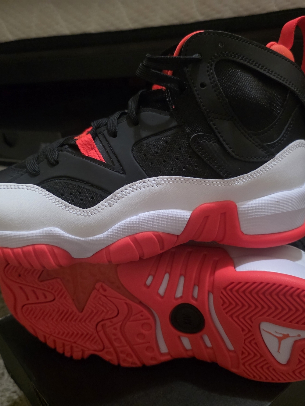 Jordan Kids' Sneakers in Black, White & Red